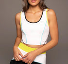 MICHI Flashed Crop Tank - Citron