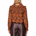 Cara Cara Michelle Blouse - Scarf Medallion Chai Tea
