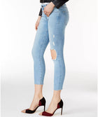 DL1961 Florence Crop Mid Rise Instascuplt Skinny Ripped Jeans - Clifton