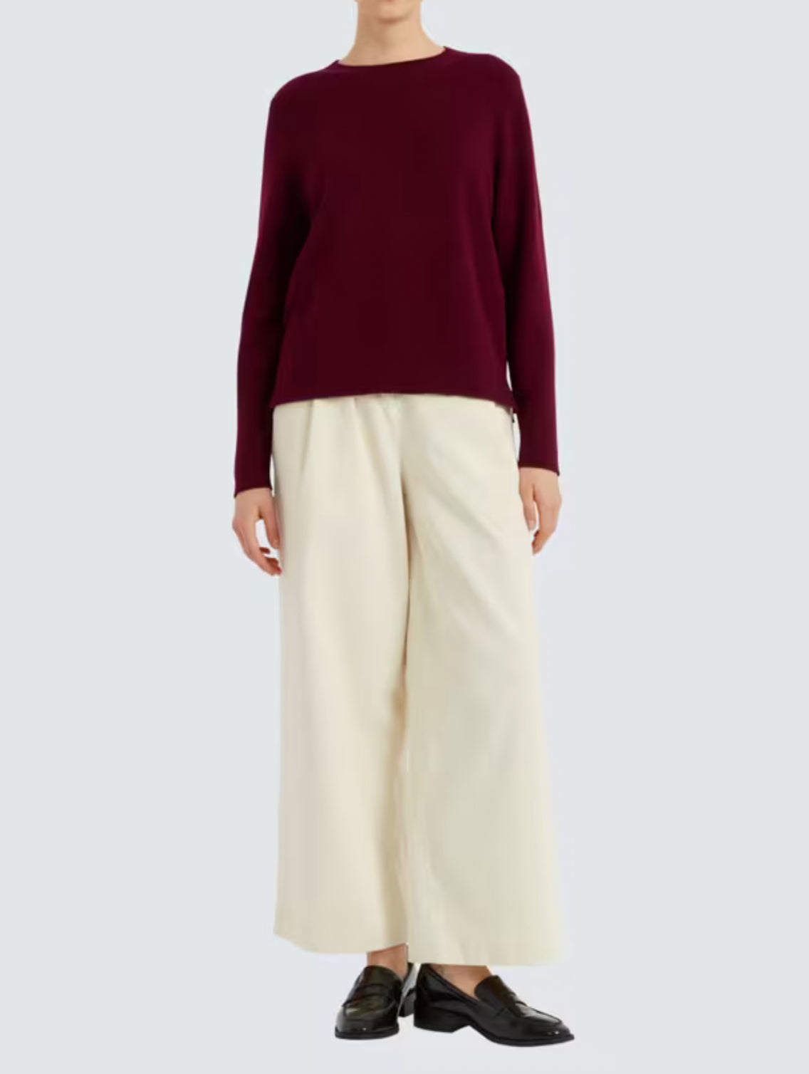 Chinti & Parker Boxy Pure Cashmere Jumper - Claret