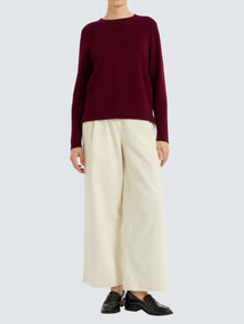 Chinti & Parker Boxy Pure Cashmere Jumper - Claret