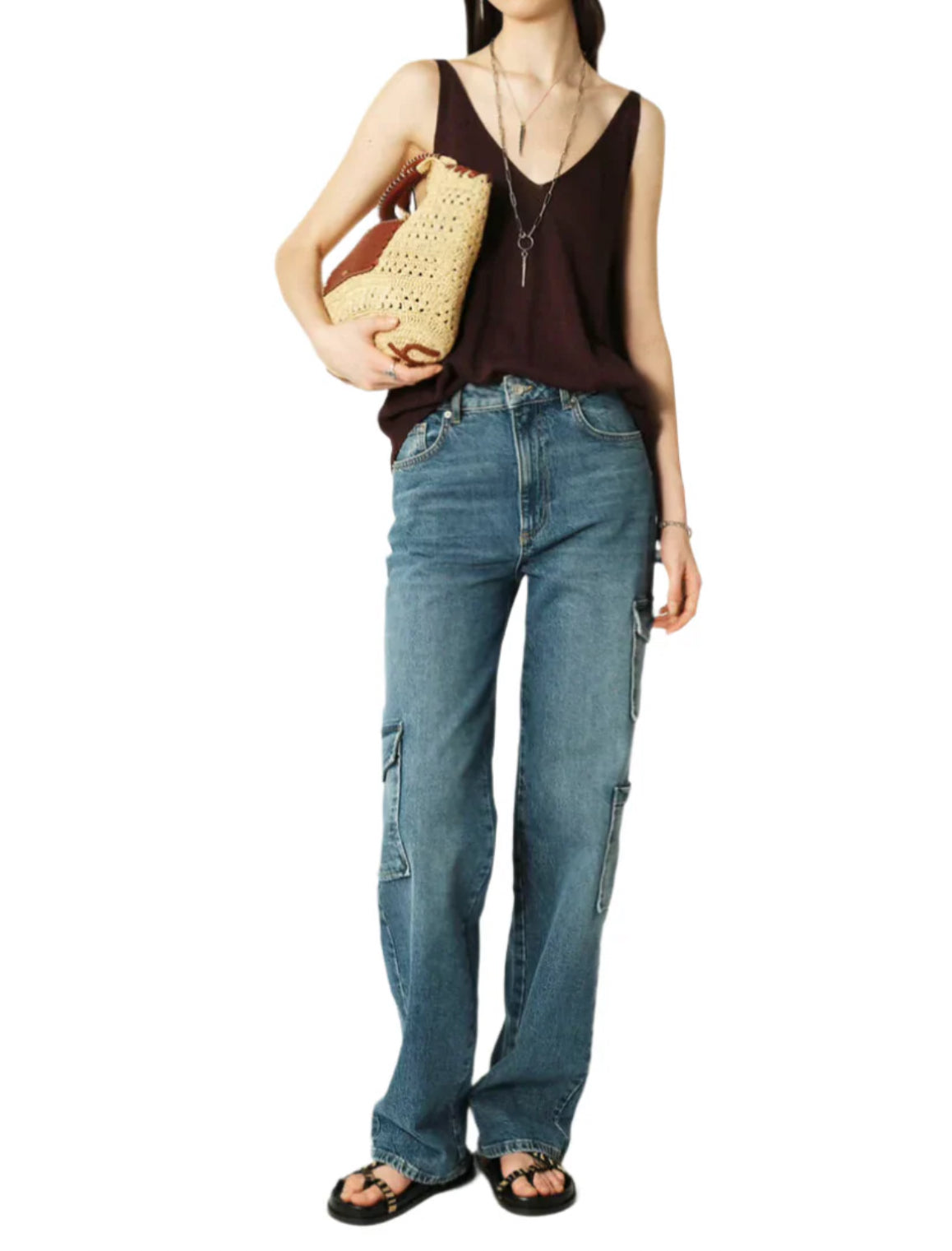 ba&sh Dalil Crochet Top - Chocolate
