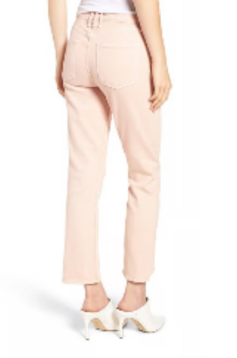 McGuire Valletta High Waist Crop Staight Leg - Punch Pink