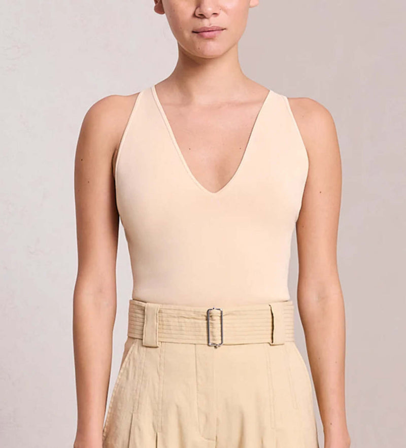 A.L.C. Vera Plunging Bodysuit - Straw