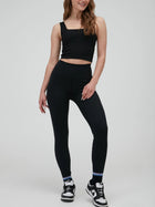 Spiritual Gangster Amara Wide Rib Seamless Legging - Black