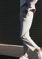 Thrive Société Quinn Rib Trim Trouser - Stone