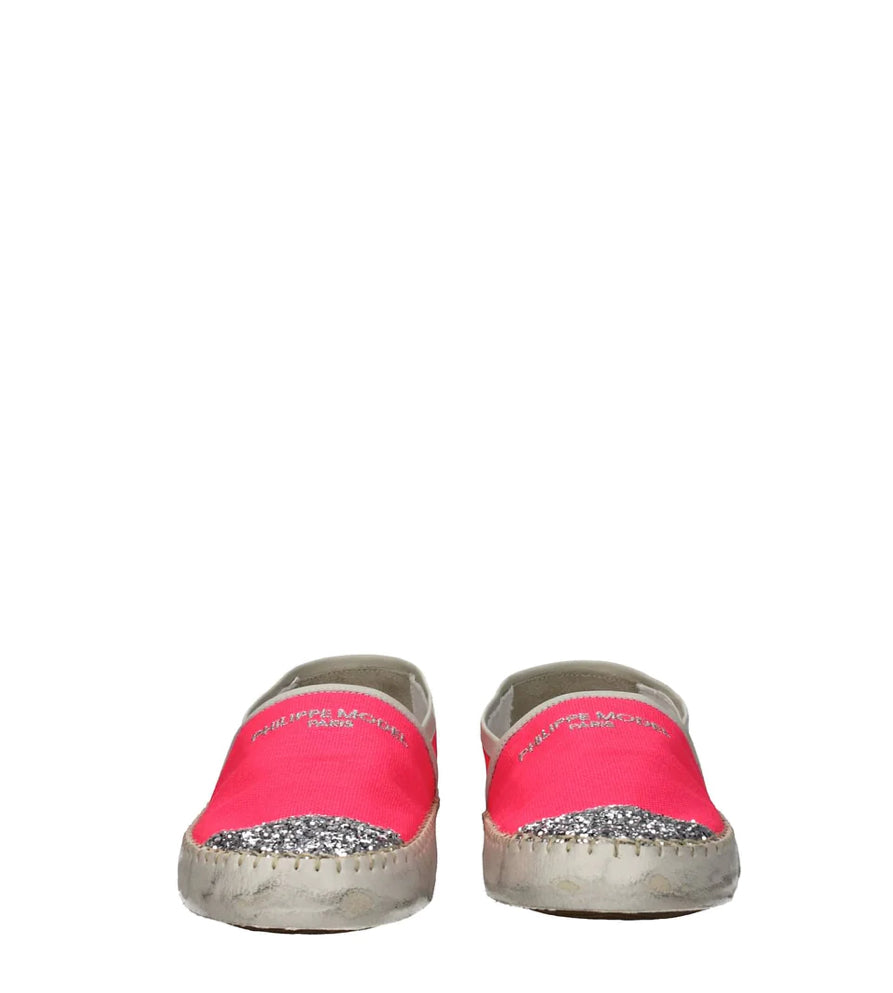 Philippe Model Marseille Glitter-Toecap Espadrilles - Pink