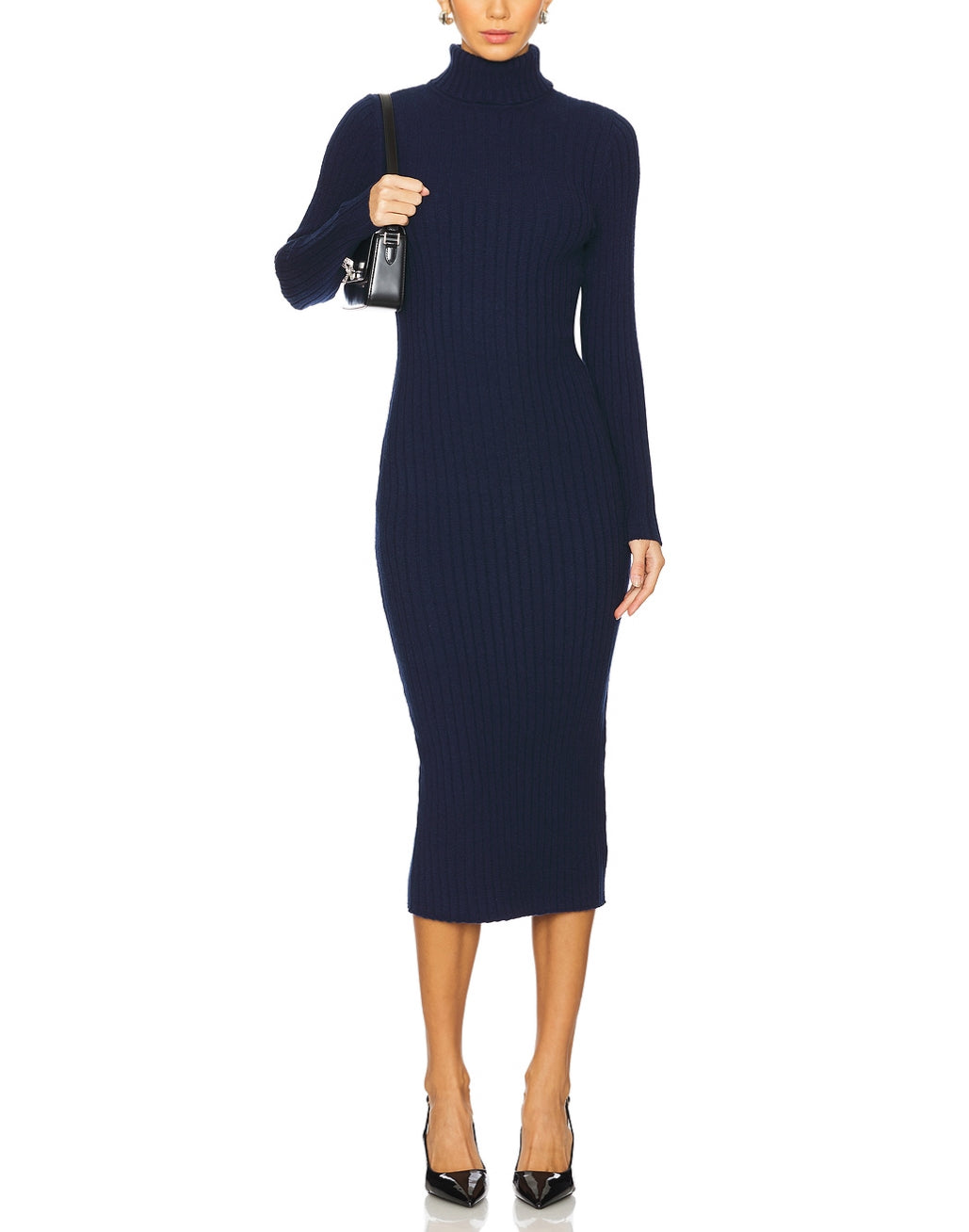 525 Kylie Rib Dress - Dark Blue
