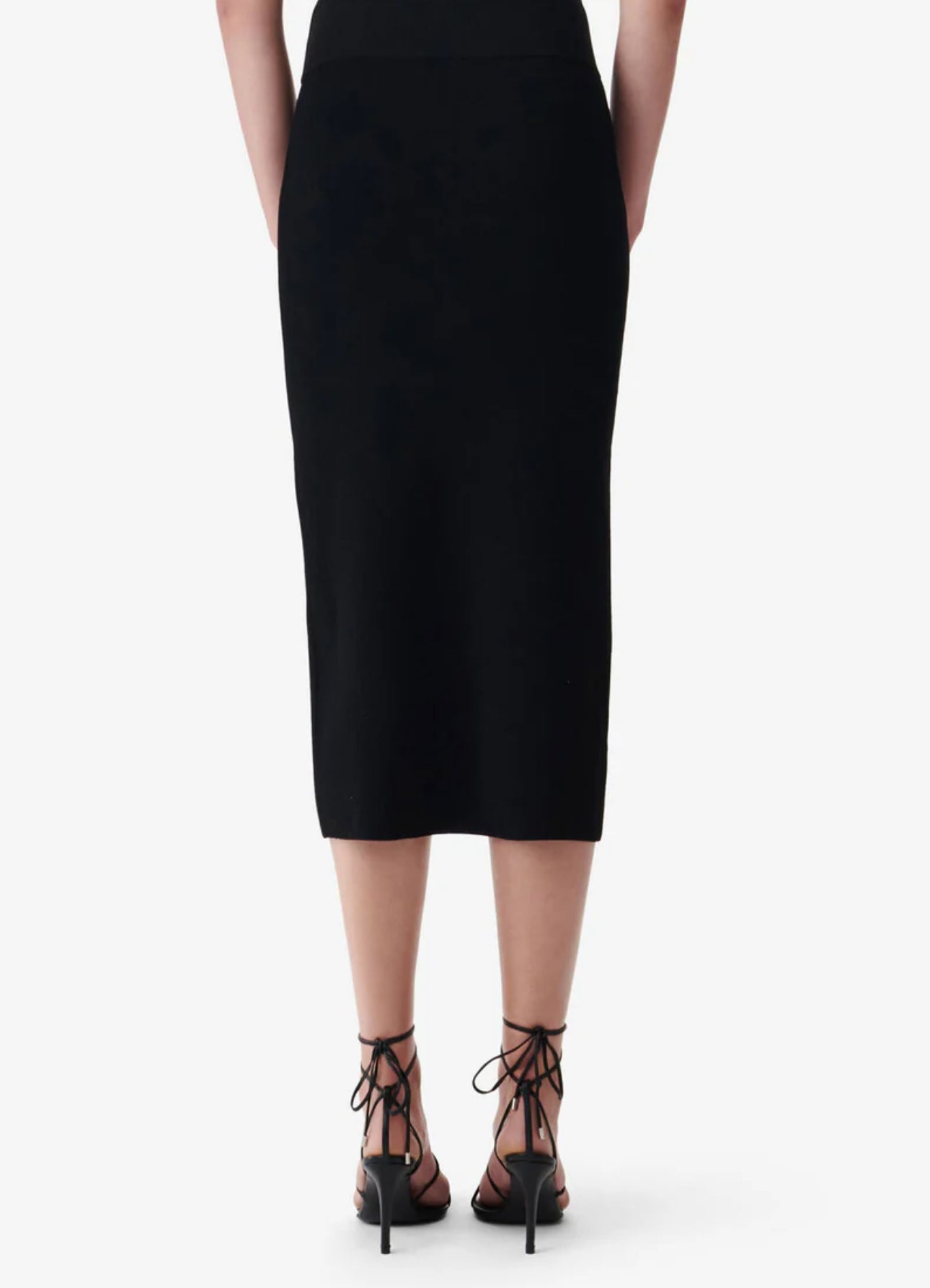 IRO Enola Knit Wrap Skirt - Black