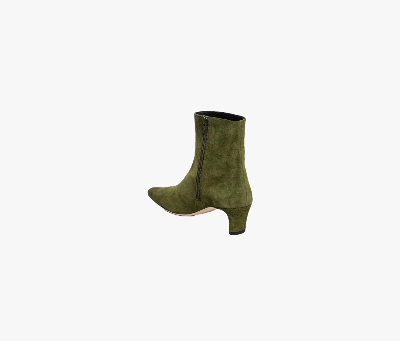 STAUD Wally Suede Ankle Boot - Olive