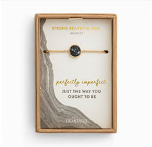 DEMDACO Strong-Beautiful-You Bracelet - Black Marble