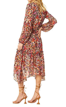 MISA Los Angeles Simone Dress - Fire Flora