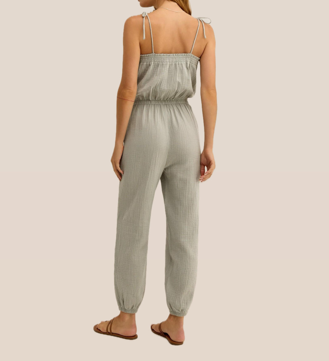 Z Supply Kiara Gauze Jumpsuit - Pale Jade