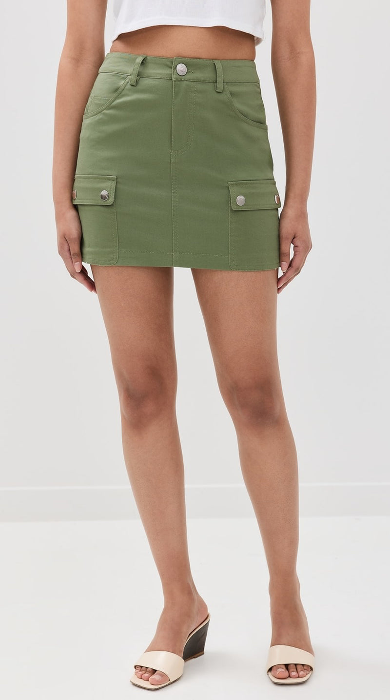 STAUD San Carlos Skirt - Moss