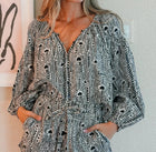 Omika Flora Blouse - Ulla Smoke