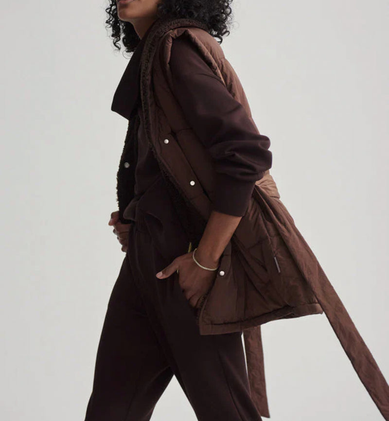 Varley Lanville Reversible Gilet - Chestnut/Coffee Bean