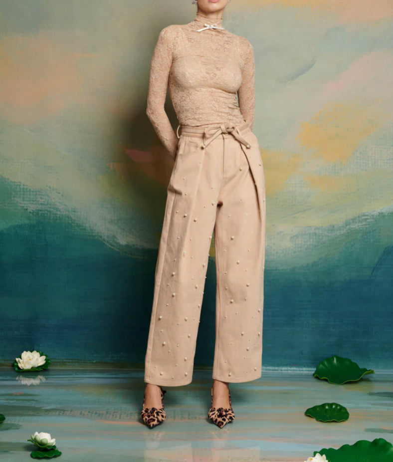 DREAM Sister Jane Victoria Pearl Trousers - Tan