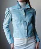 Jakett JKT NYC Ariel Burnished Leather Jacket - Sky