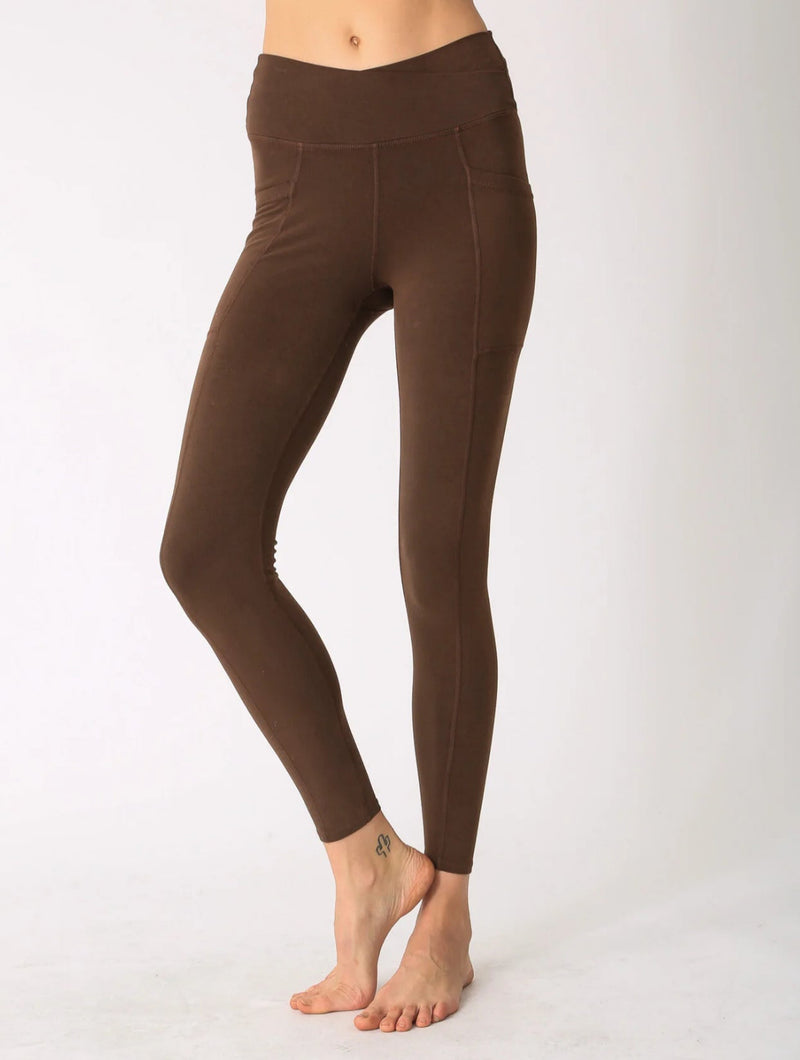 Electric & Rose Crossover Legging - Cocoa