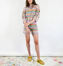 Kerri Rosenthal The Velo Shorty - Messy Stripe Multi