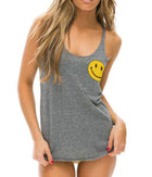 Aviator Nation Smiley 2 Tank -  Heather Grey