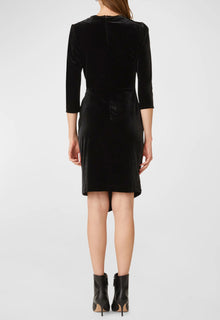 Shoshanna Ralph Velvet Ruched Dress - Black