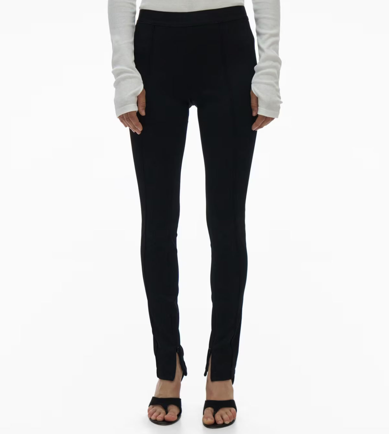 Helmut Lang Core Double Needle Rib Legging - Black