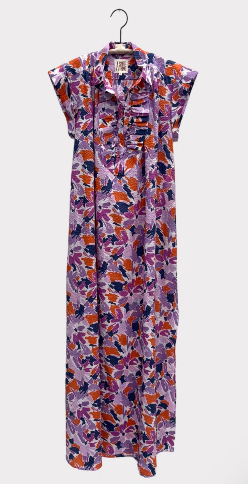 A Shirt Thing Lilly Dress - Lavender/Navy