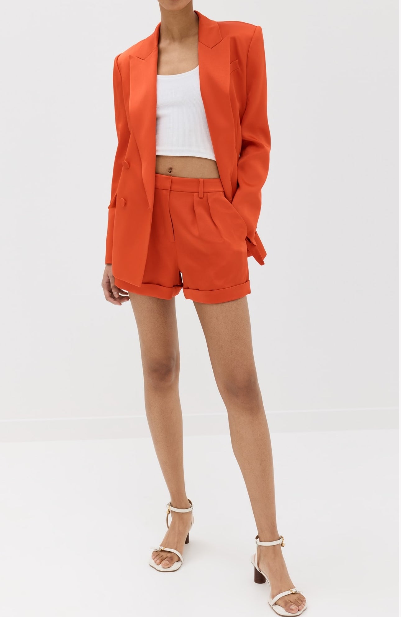 Jonathan Simkhai Flame Norah Blazer - Flame