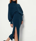 Nation Ltd Zio Skirt With Side Slit - Azure