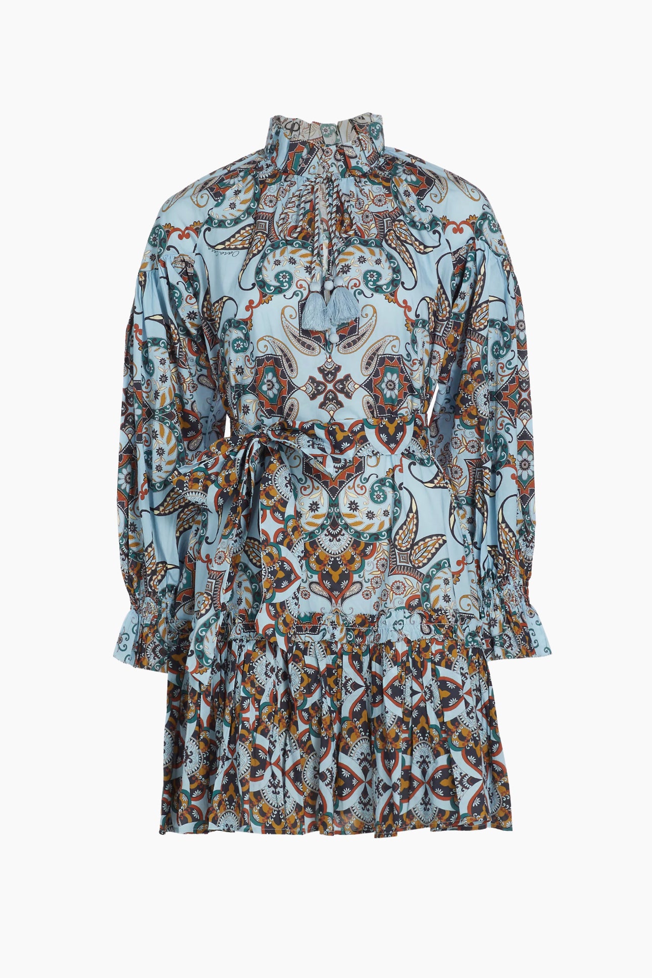 Cara Cara Poppy Paisley Belted Minidress