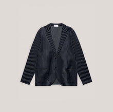 FLY3 Pinstripe Blazer - Navy/White
