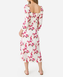 ba&sh Elonor Square Neck Midi Dress - Ecru