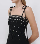 SIMKHAI Fayette Diamante Mini Dress - Black