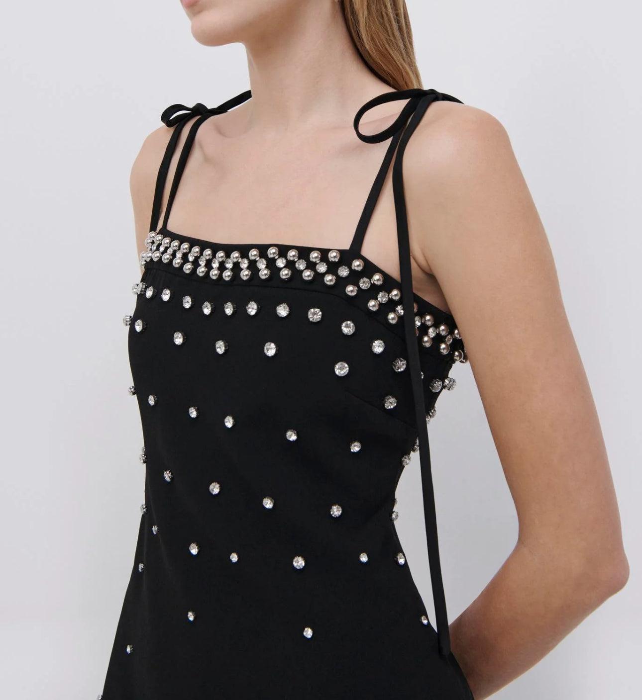 SIMKHAI Fayette Diamante Mini Dress - Black