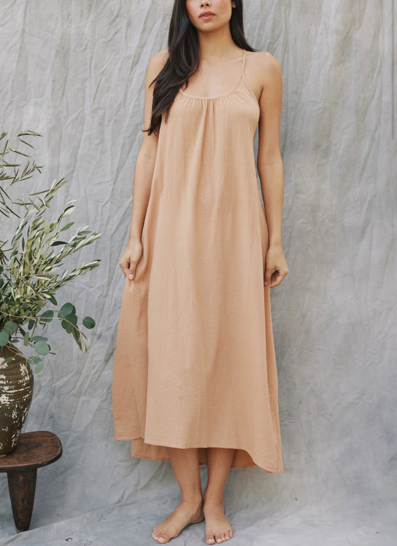 9seed Seychelles Cross Back Dress - Latte