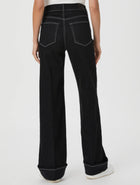 Paige Sasha 32″ Wide Cuff Jean – Twilight Black