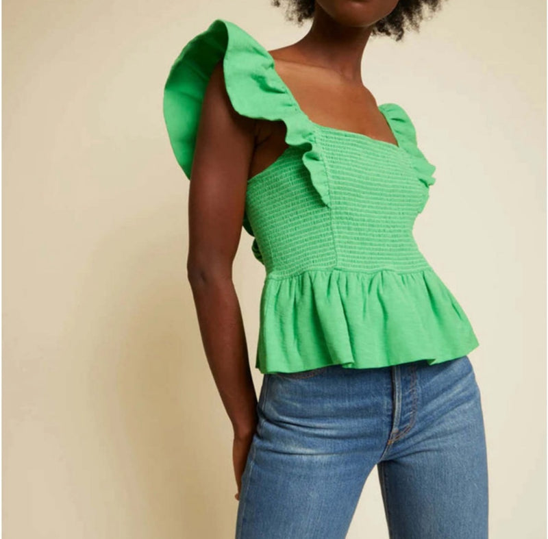 Nation Ltd Jenny Fused Ruffle Tank