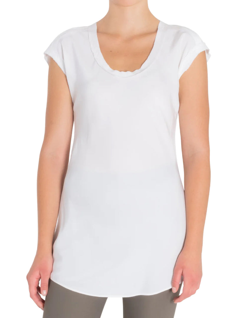 Elaine Kim Silk Rina Bias Tunic - White