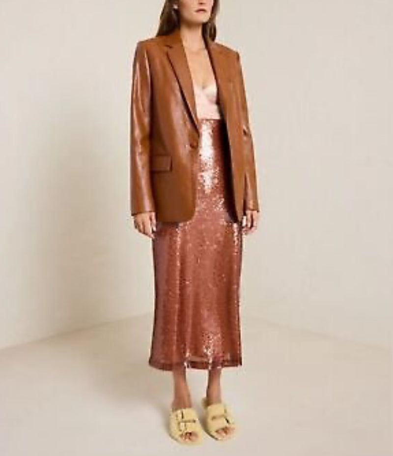 A.L.C. Dakota Vegan Leather Jacket - Cognac