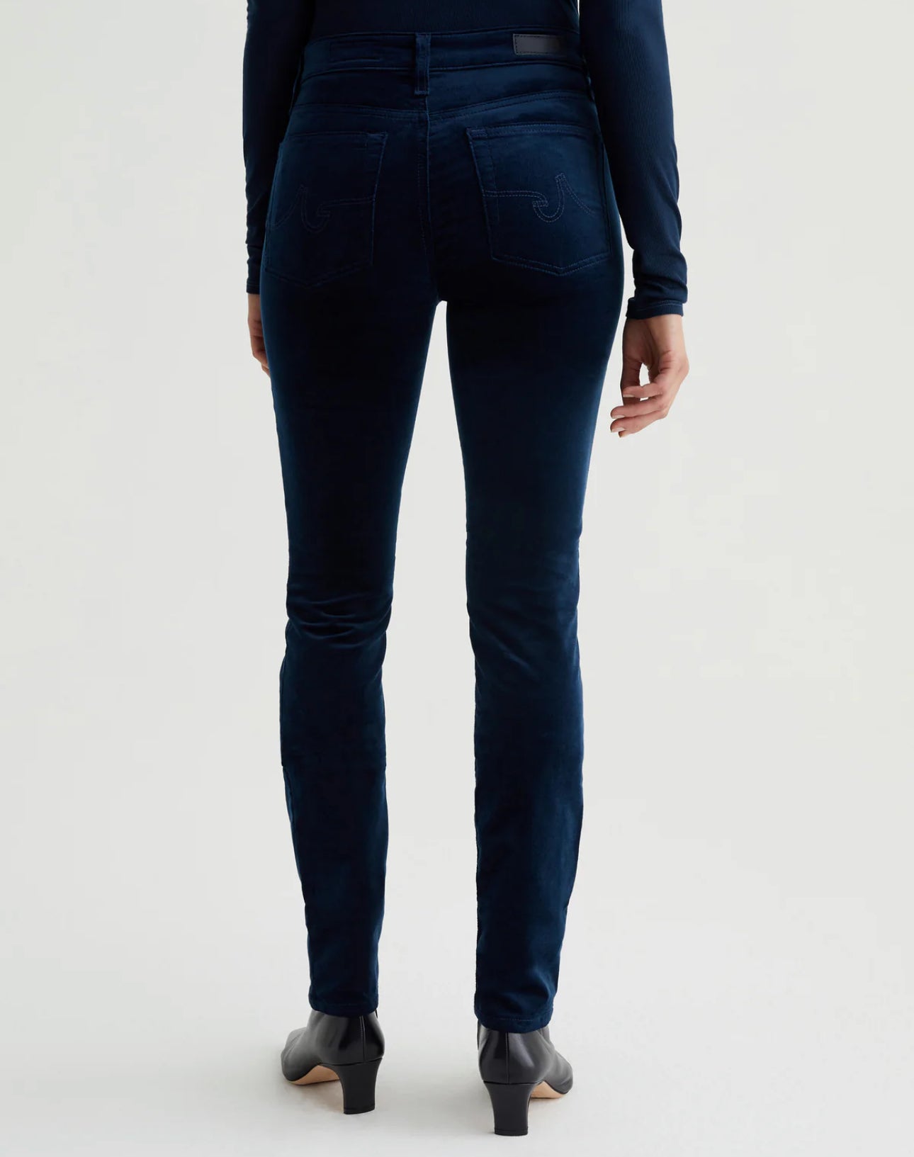 AG Jeans Velvet Mari Extended High Rise Slim Straight - Atlantic Night