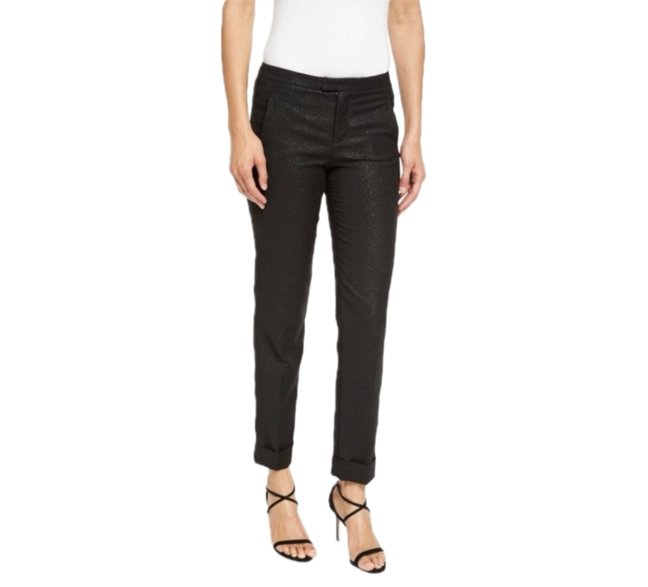 ATM Stretch Sparkle Classic Slim Pants - Black