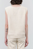 NSF Catalina Sleeveless Sweater Top - Soft White