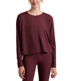 Beyond Yoga Featherweight Daydreamer Pullover - Midnight Burgundy Heather