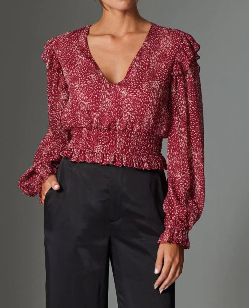 Gilner Farrar Karine Blouse - Bordeux Snake