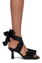 GANNI Soft Bow Heeled Sandals - Black