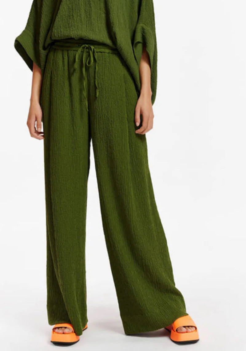 Essentiel Antwerp Dart Wide Leg Pants – Olive Martini