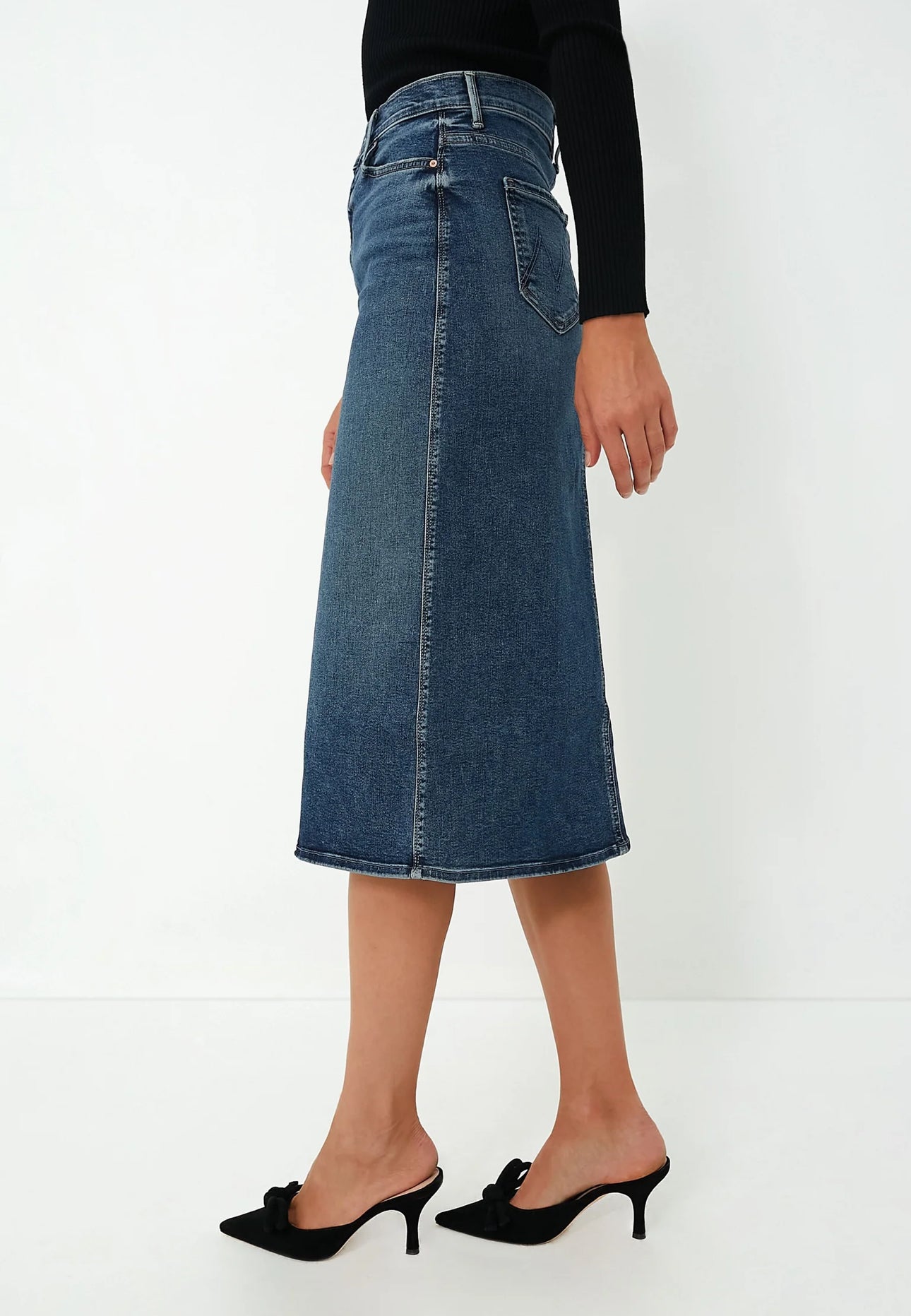 MOTHER Swooner Straight Midi Skirt - Going Full Circle