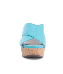 Chocolat Blu Winner Wedge - Patent Aqua