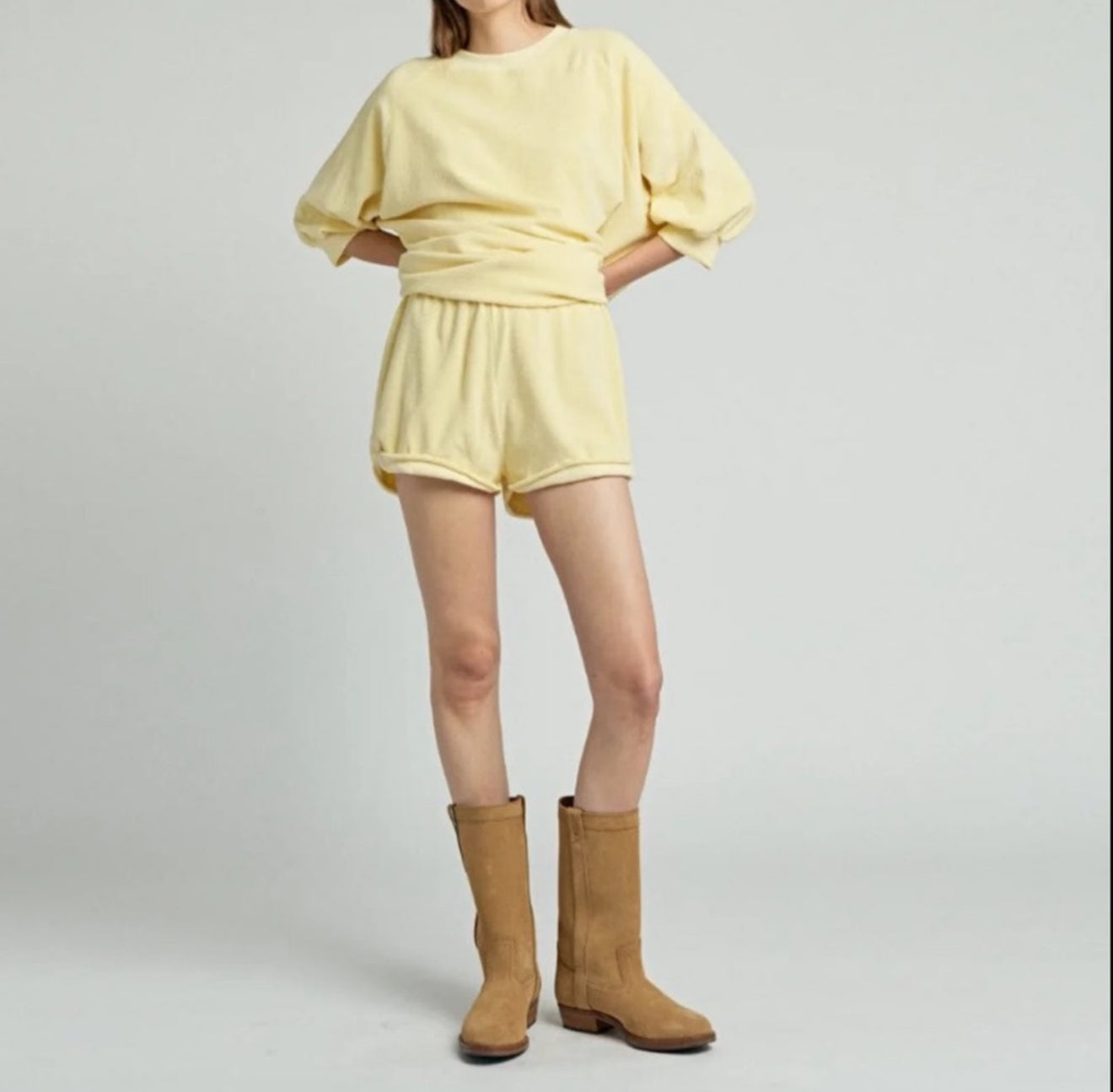 Ragdoll LA Oversized Terry Sweatshirt - Yellow